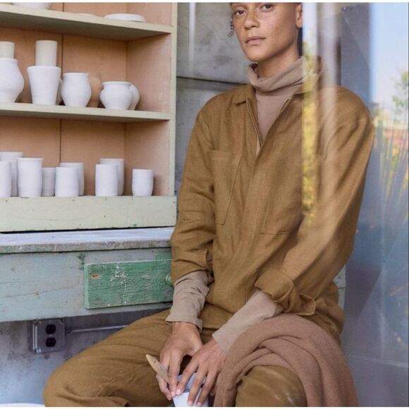 Ozma Eva Jumpsuit S in Ochre